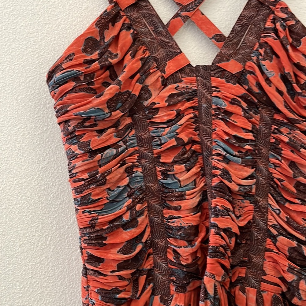 Anya open-back ruched floral-print silk-crepe maxi dress - Picture 7 of 12